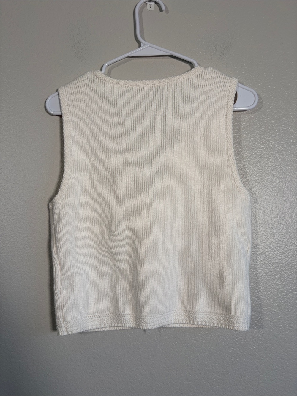 Abercrombie Mara Sweater Vest in Ivory / Gold - M - Picture 5 of 5